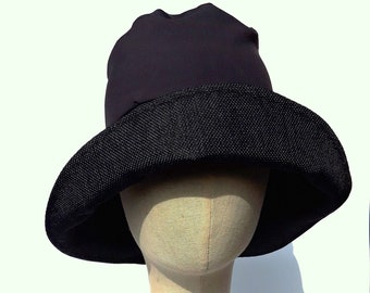 floppy rain hat, grey rain flapper hat, outdorr citty hat, ML size