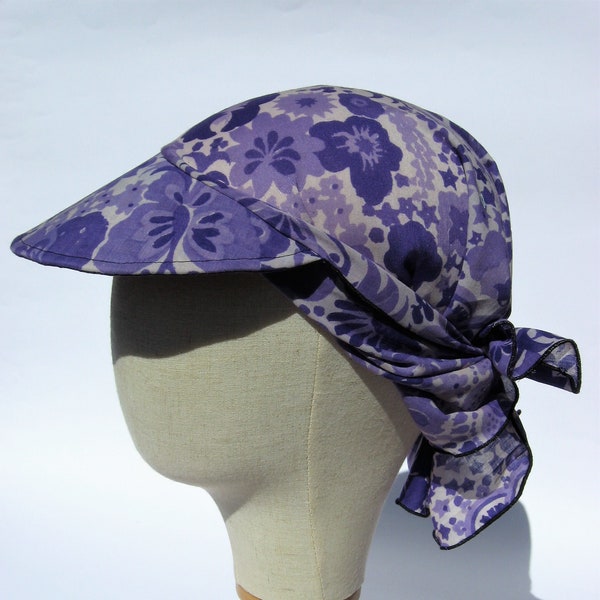 bandana visiera estiva, cappello protezione viso UV donna, visiera parasole, visiera spiaggia mare giardinaggio, taglia ML