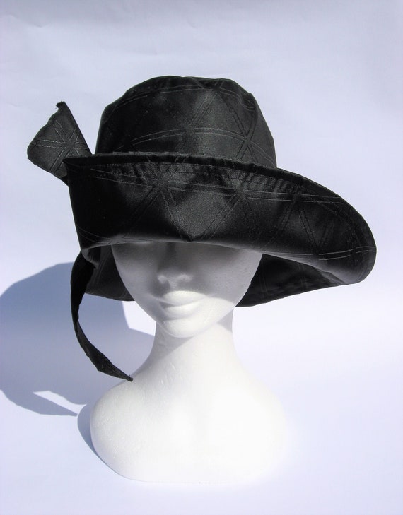 women rain hat black large size lightweight waxed large brim rain hat