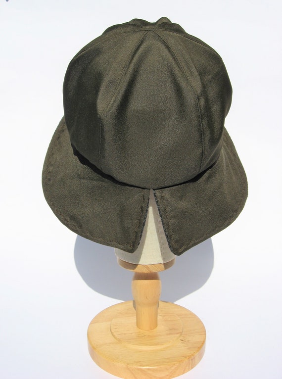 Ladies Rain Hat, Elegant Designer Waterproof Hat, Olive 