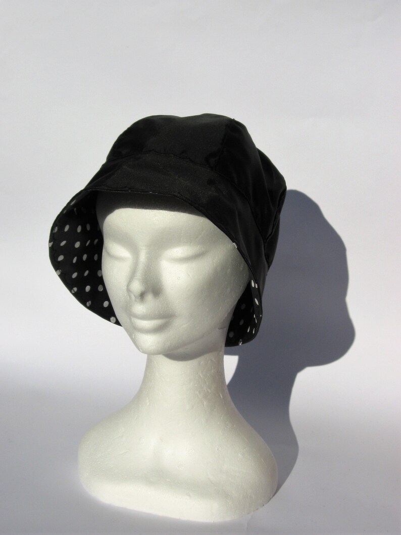 Women rain hats stylish cloche rain hat black spring fall Etsy