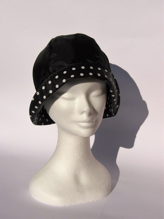Women rain hats stylish cloche rain hat black spring fall Etsy