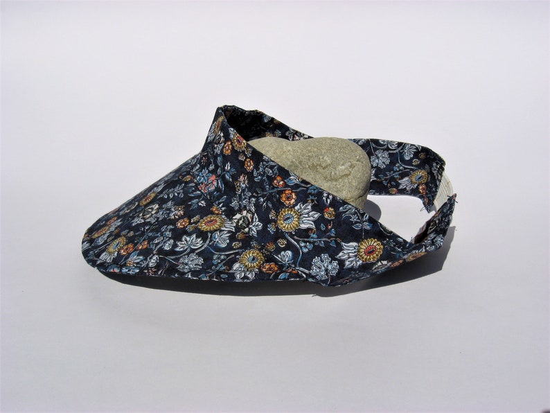 sportiv sun visor brim hat floral beach visor summer visor cap handmade sun visor blu ML size