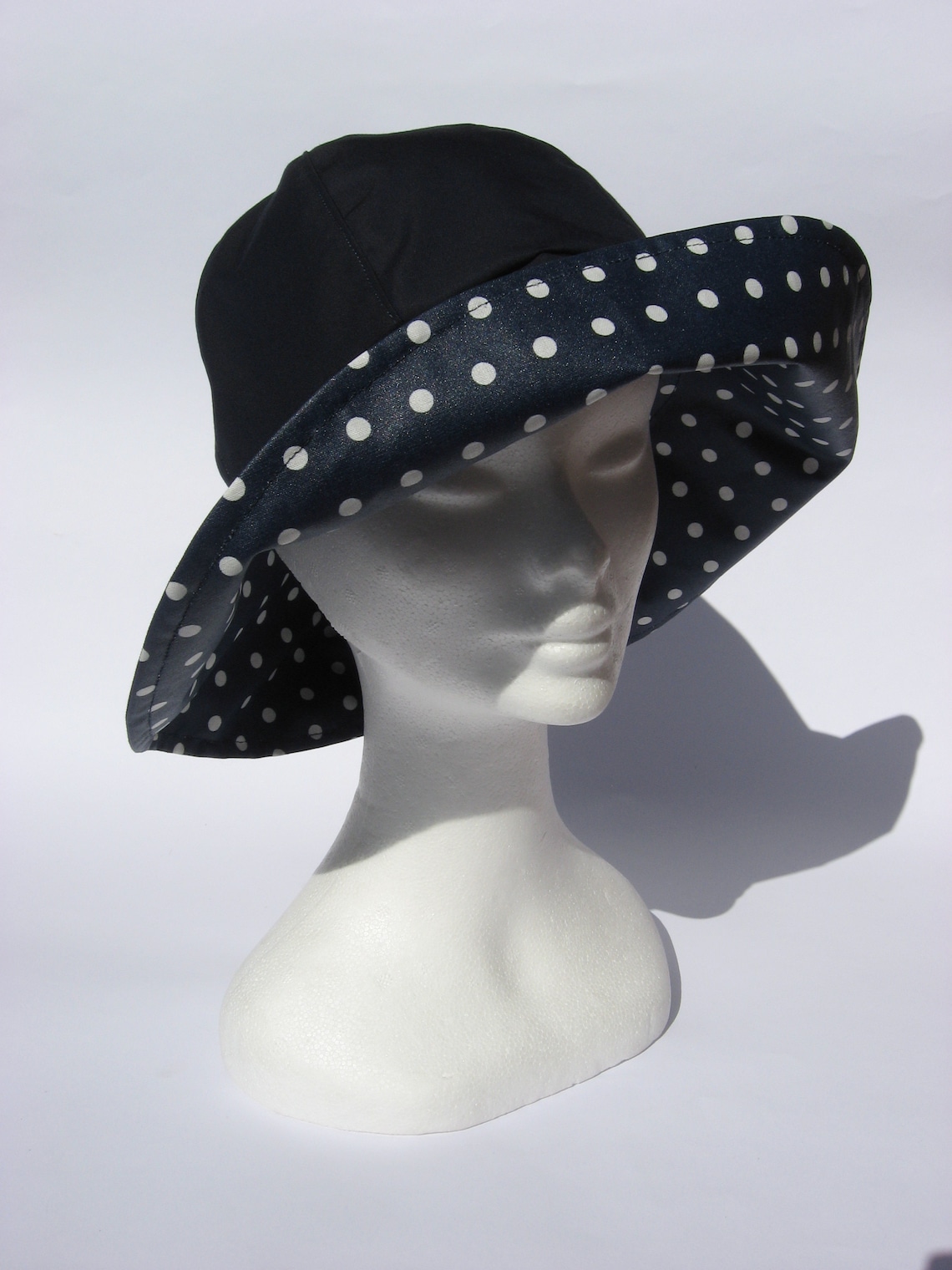 Womens navy blue rain hat wide brim floppy rain hat blue Etsy