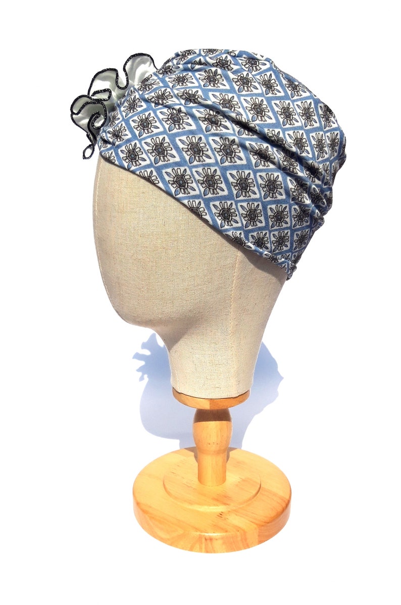 Turban Muetze, Sommer Turban Beret, bequeme leichte Therapie Muetze, Alopecia Chemo Kopfbedeckung Bild 3