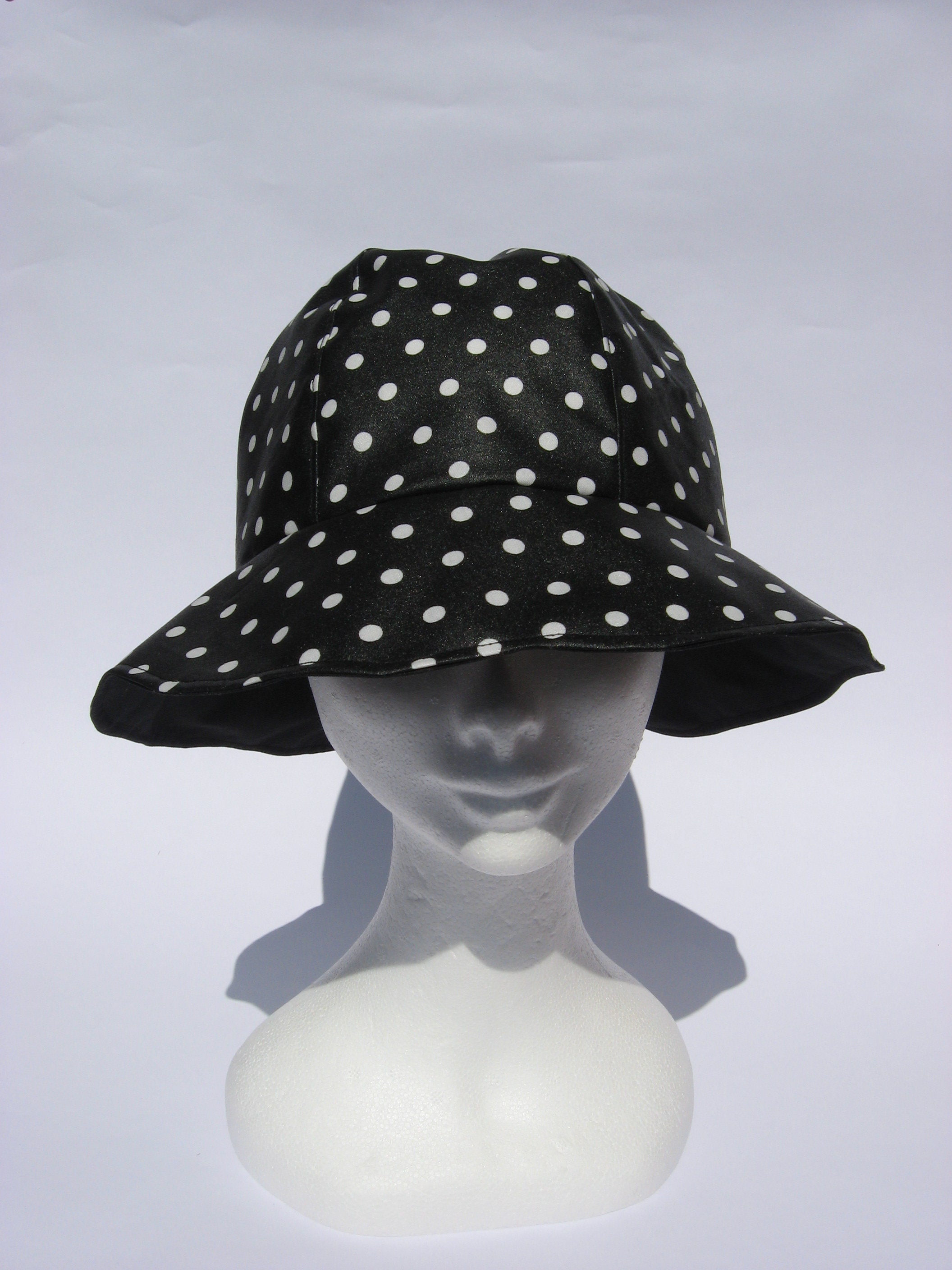 Womens rain bucket hat black spring fall fashion hat rain Etsy