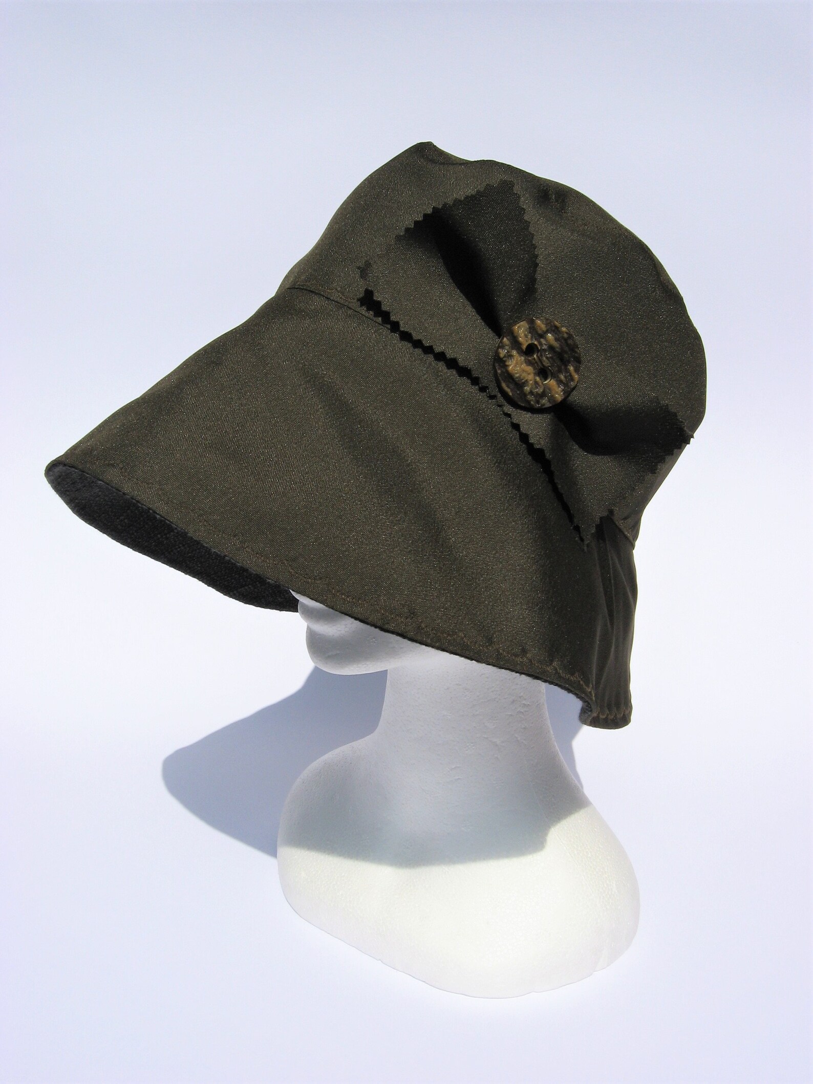 Ladies Rain Hat Elegant Designer Waterproof Hat Brown Green Etsy