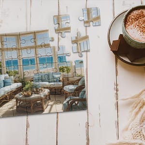 Sunroom by the Sea Puzzle - 110, 252, 520, 1014-piece | Ocean View Puzzle | Relaxing Puzzle for Adults and Kids