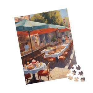Summer Breeze at the Café: A Sunlit Escape Puzzle - 110, 252, 520, 1014 Pieces