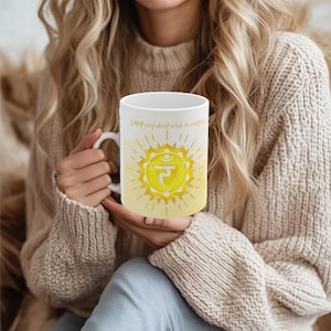 Solar Plexus Chakra Mug, Ethereal Chakra  Mug Collection, Third Chakra, Confidence & Empowerment Mug, Spiritual Gift, 11oz, 15oz, and 20oz