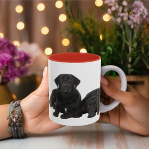 Black Lab Retriever Mug | Cute Dog Coffee and Tea Cup | 11oz and 15oz Ceramic Mug,  Gift for Dog Lovers