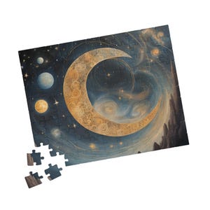 Cosmic Wonders: Moon and Planet Puzzle | 110/252/520/1014-Piece | Starry Night Jigsaw | Space Lovers Gift | Home Activity | Birthday/Party