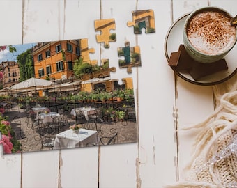 Italienisches Café-Puzzle, Reisekunst, Gemütliche Auszeit