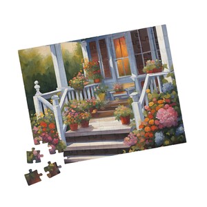 Cozy Porch Retreat: Puzzle - 110, 252, 520, 1014-piece | Perfect for Family Game Night, Relaxation, Home Decor, Gifts, and Indoor Activities