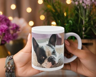 English Bulldog Mug | Cute Dog Coffee and Tea Cup | 11oz Ceramic Mug, Gift for Dog Lovers and Bulldog Lovers