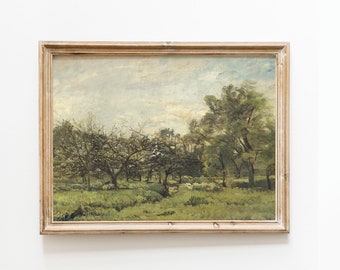 Green Landscape Vintage Wall Art - Old Painting - Printed and Shipped to you - Charles-Francois Daubigny