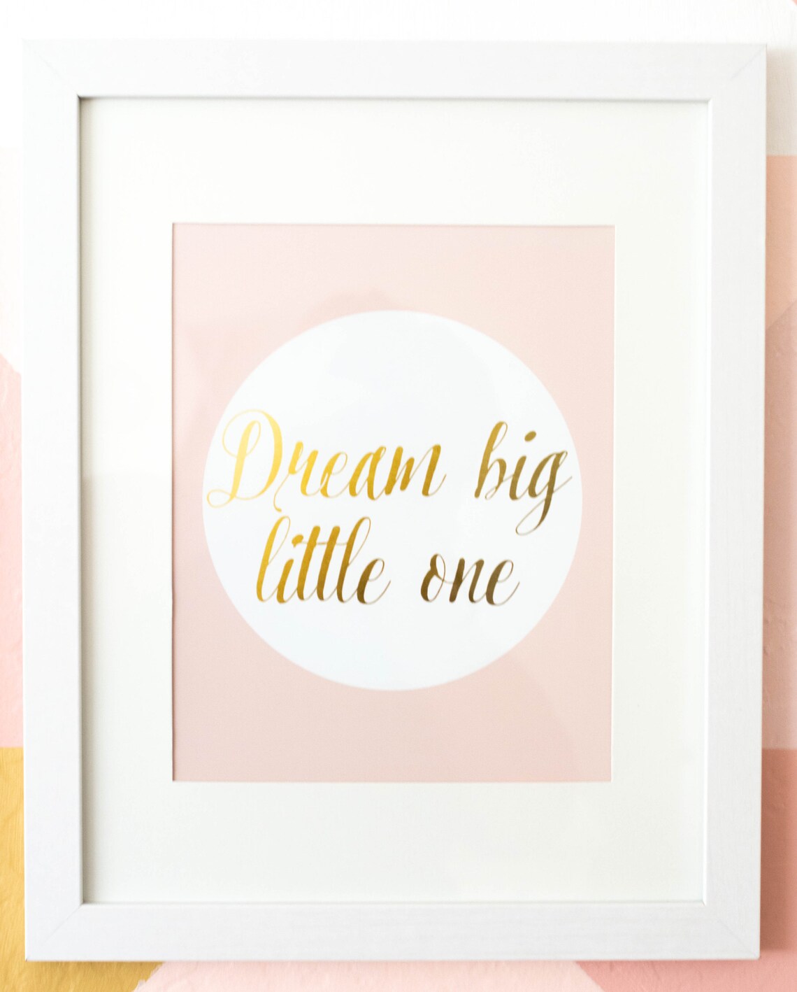 Pink and Gold Nursery Decor Nursery Wall Art Dream Big Girl Etsy