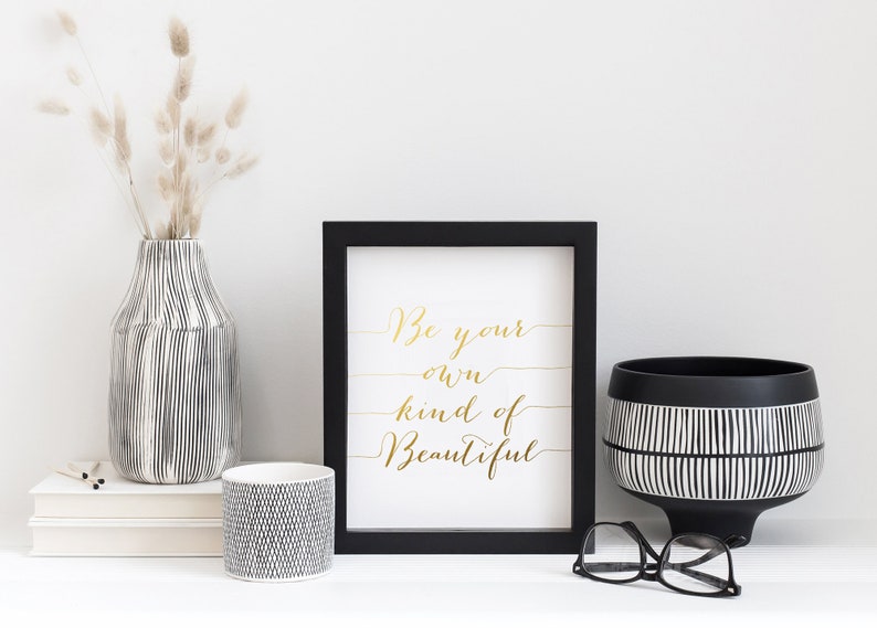 Custom Faux Gold Foil Print Wall Art You Personalize the Etsy Canada