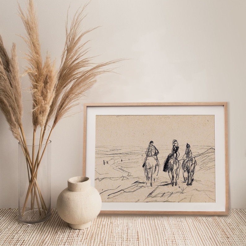 Vintage Horse Sketch Wall Print Printed and shipped to you on premium paper image 6