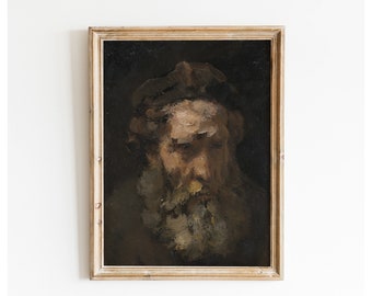 Vintage dark portrait of a man - Wall art - Dark and Moody Art