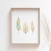 Feathers wall art print -  Faux Gold Foil Print - Blush Pink Mint and Gold - Scandinavian modern - Nursery art 