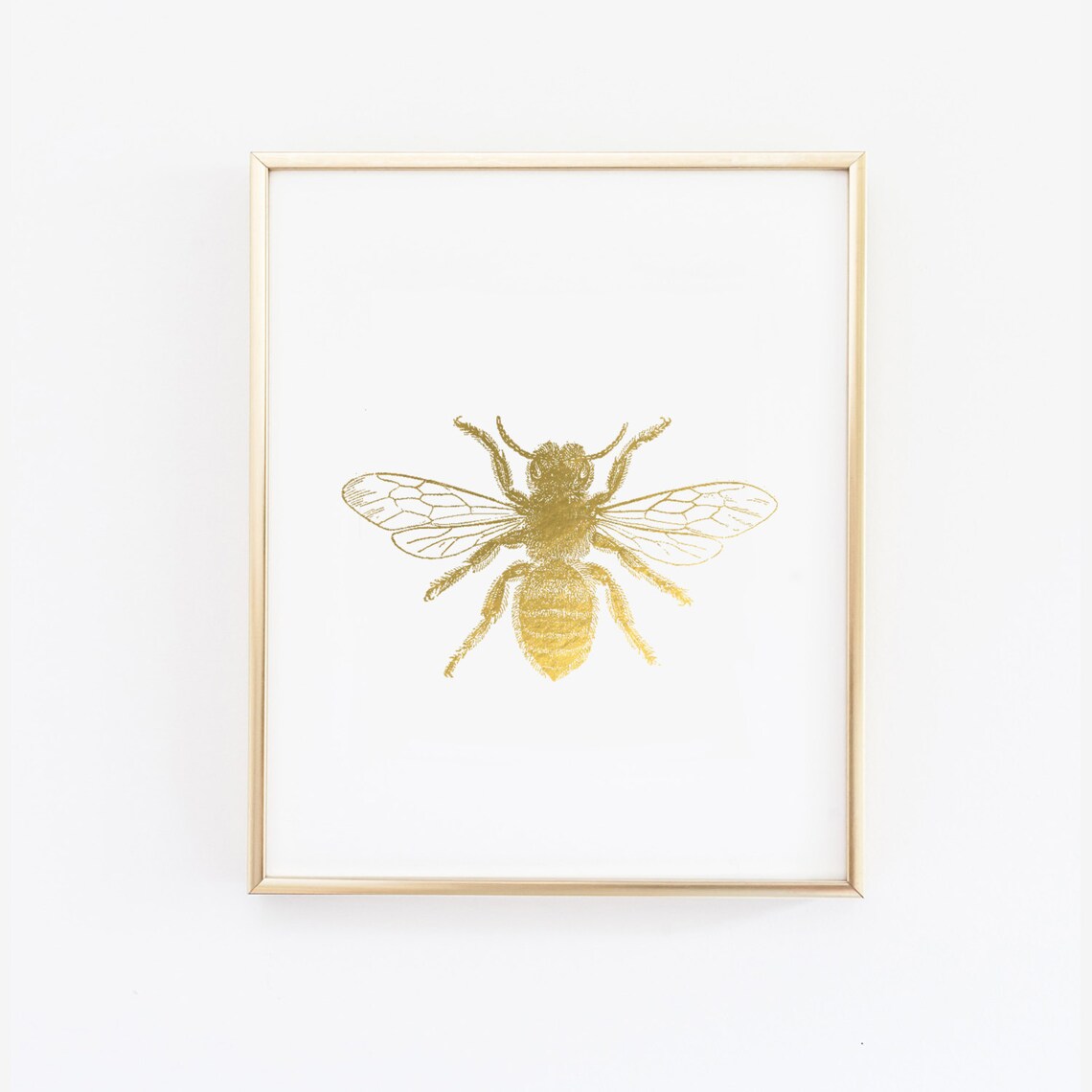 Bumble Bee Wall Art Print Faux Gold Foil Wall Art Bee Etsy Canada
