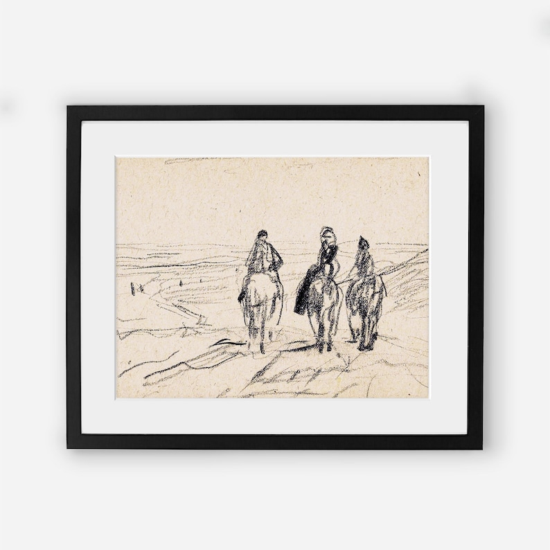 Vintage Horse Sketch Wall Print Printed and shipped to you on premium paper image 5