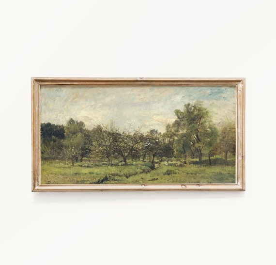 Long Horizontal Vintage Countryside Landscape Wall Art Print Above Bed Art  Printed and Shipped 12x24 - Etsy | Poster