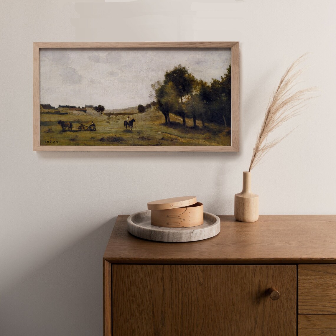 Horizontal Wall Art Narrow Long Vintage Landscape Wall Art Etsy