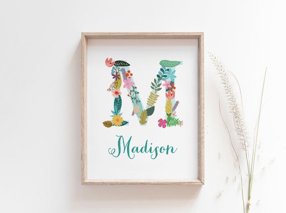 personalized baby name wall decor