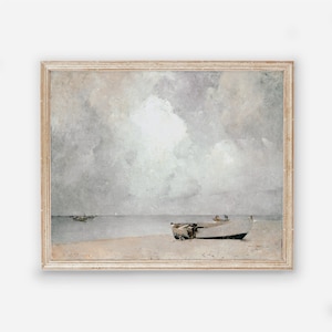 Vintage Coastal Boat Wall Art - Printed and Shipped Reproduction - Artwork Poster Large Print Art