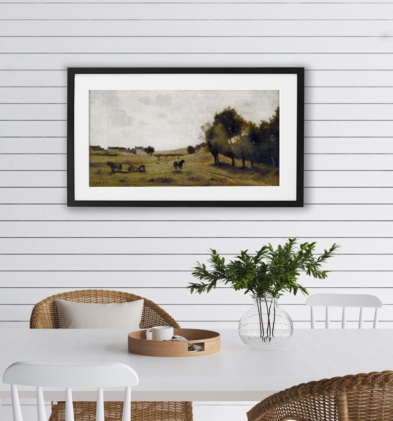 Horizontal Wall Art Narrow Long Vintage Landscape Wall Art Etsy