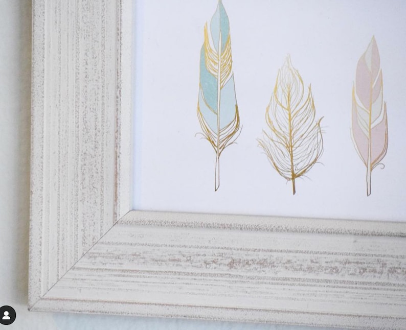 Feathers Wall Art Print Faux Gold Foil Print Blush Pink Etsy UK