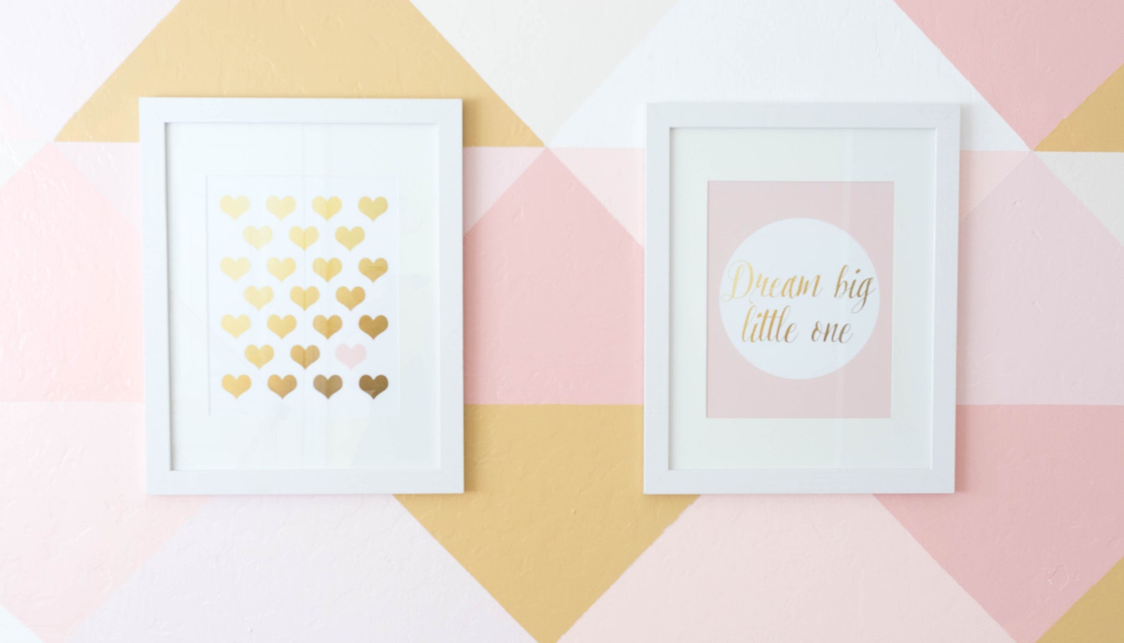 Pink and Gold Nursery Decor Nursery Wall Art Dream Big Girl Etsy