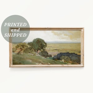 Olive Trees at Tivoli  - Long Horizontal Vintage Countryside Landscape Wall Art Print - Above Bed Art - Printed and Shipped