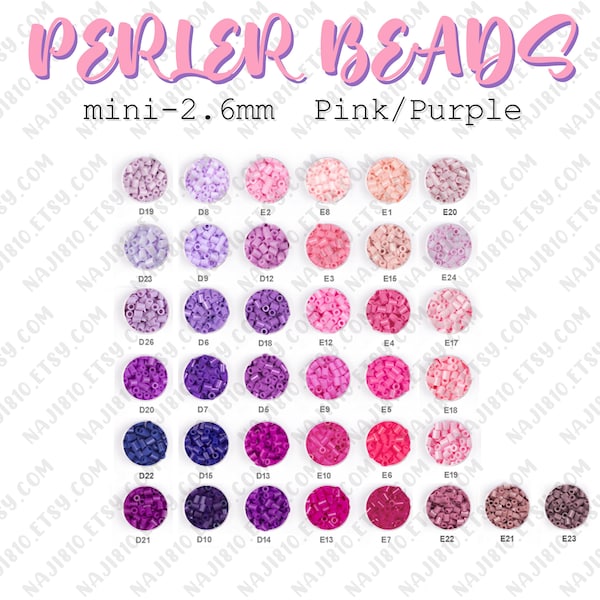 2.6mm Mini Beads Refill Pink Purple - (Perler Beads/Hama Beads/Fuse Beads)