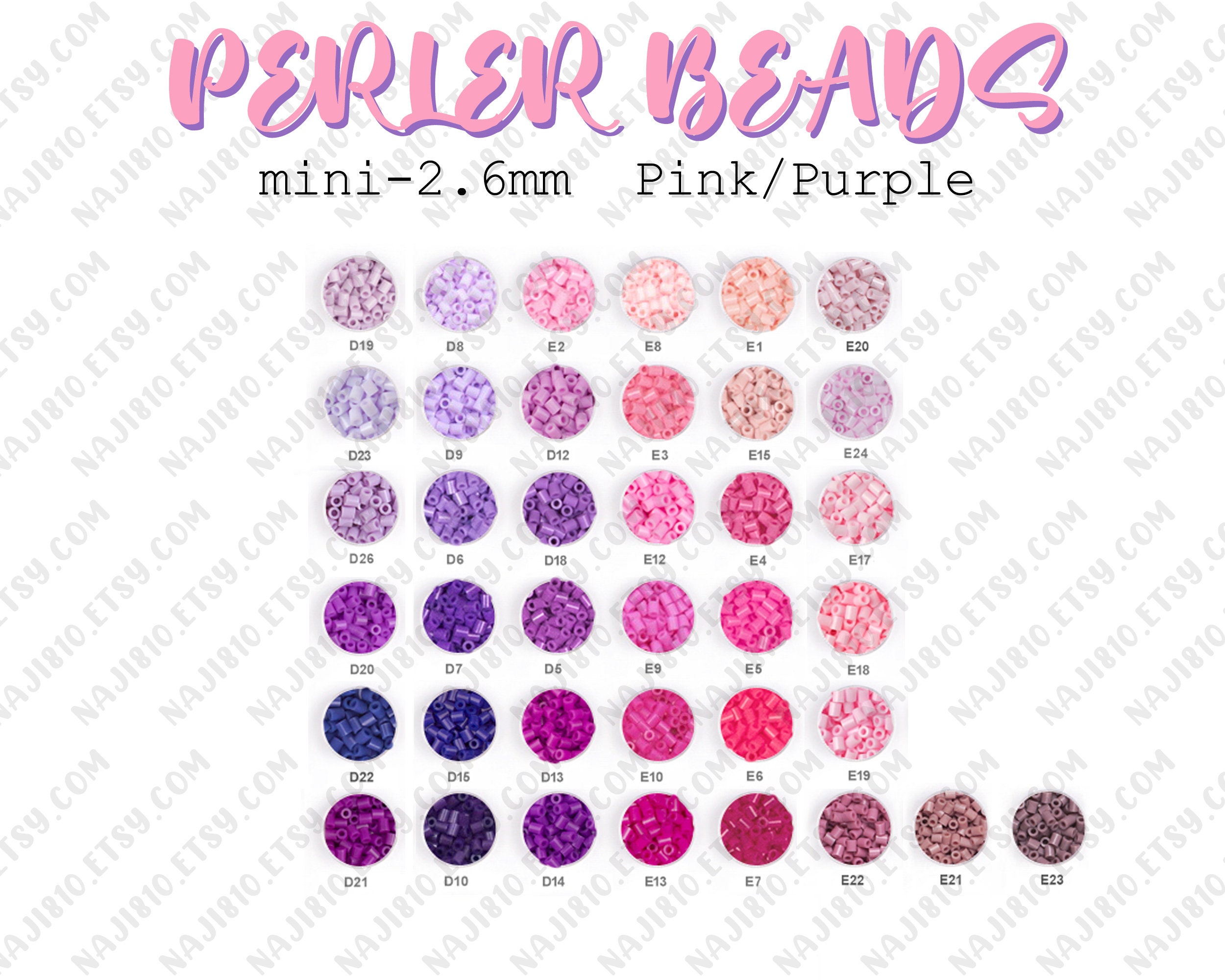 2.6mm Mini Beads Refill Color-H(White/Grey/Black) - (Perler Beads/Hama  Beads/Fuse Beads)