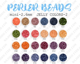 Series-2-1 / 2.6mm Mini Perler Beads Refill Jelly Color perler Beads/hama  Beads/fuse Beads 