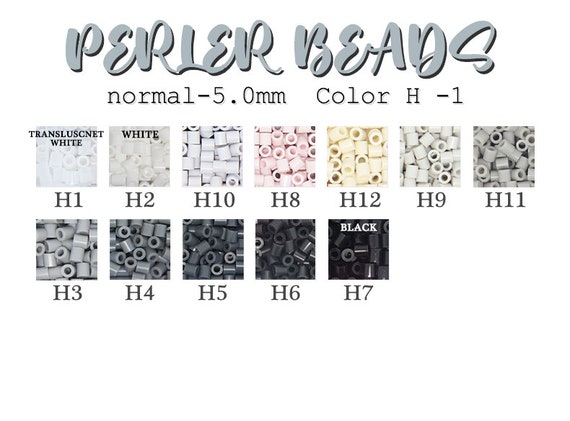 5.0mm2000pcs/4000pcsbeads Refill Color-hwhite/grey/black perler