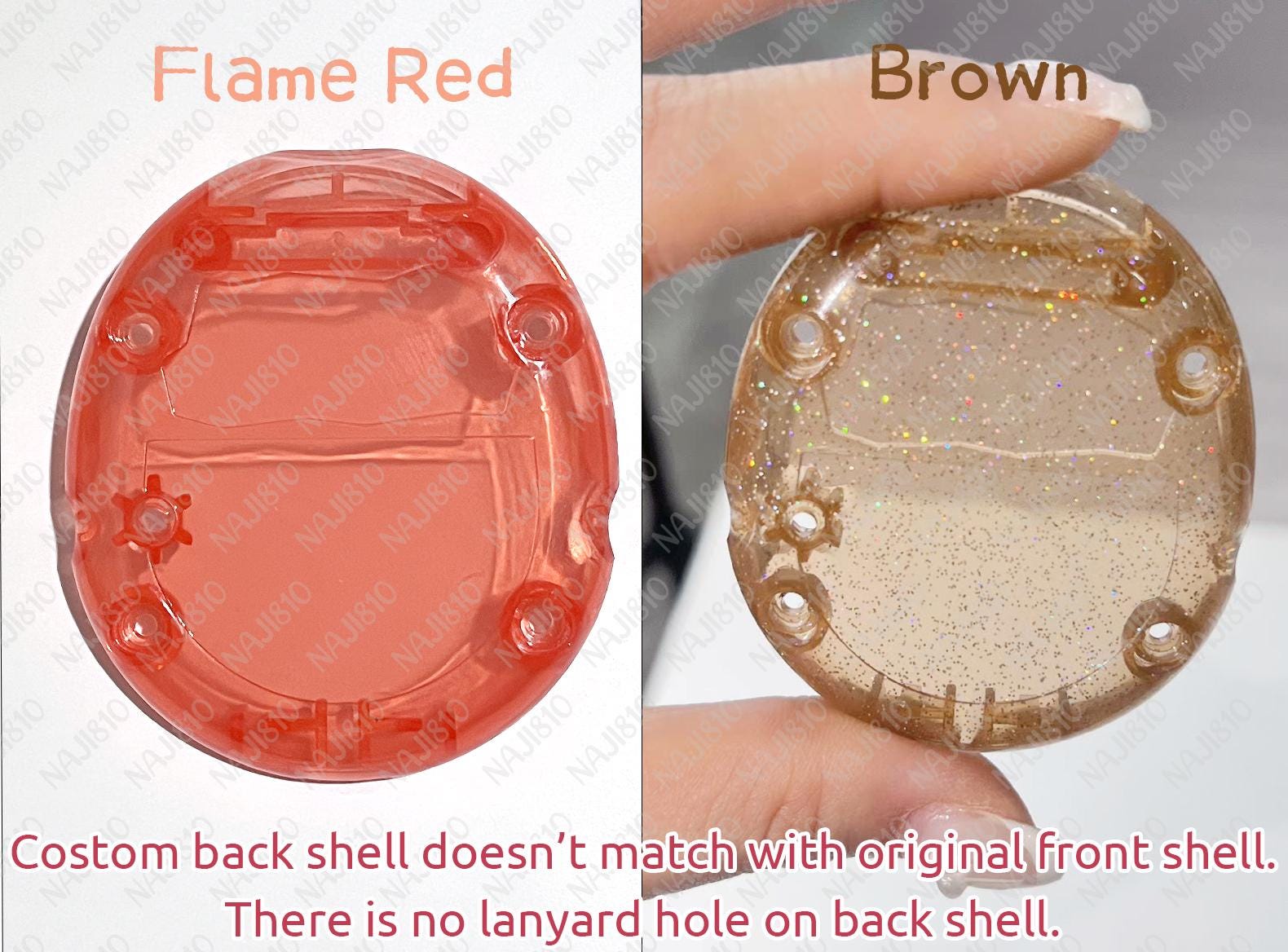 たまごっちユニ カスタムバックシェル / 透明 / グリッター / パール