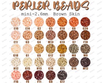 Series A Mini Beads Refill Color-brown/skin (perler
