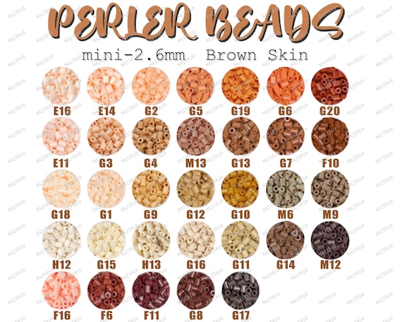 Series A Mini Beads Refill Color-brown/skin (perler