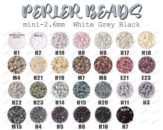 Series A Mini Beads Refill Color-white/grey/black