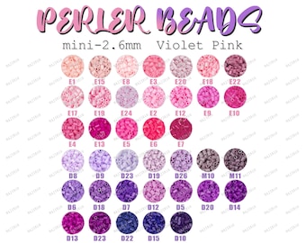 Series A - 2.6mm Mini Beads Refill Color-pink/violet - (perler
