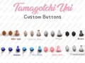 Tamagotchi uni custom BUTTONS - 3pcs / transparent / glitter / glow in dark
