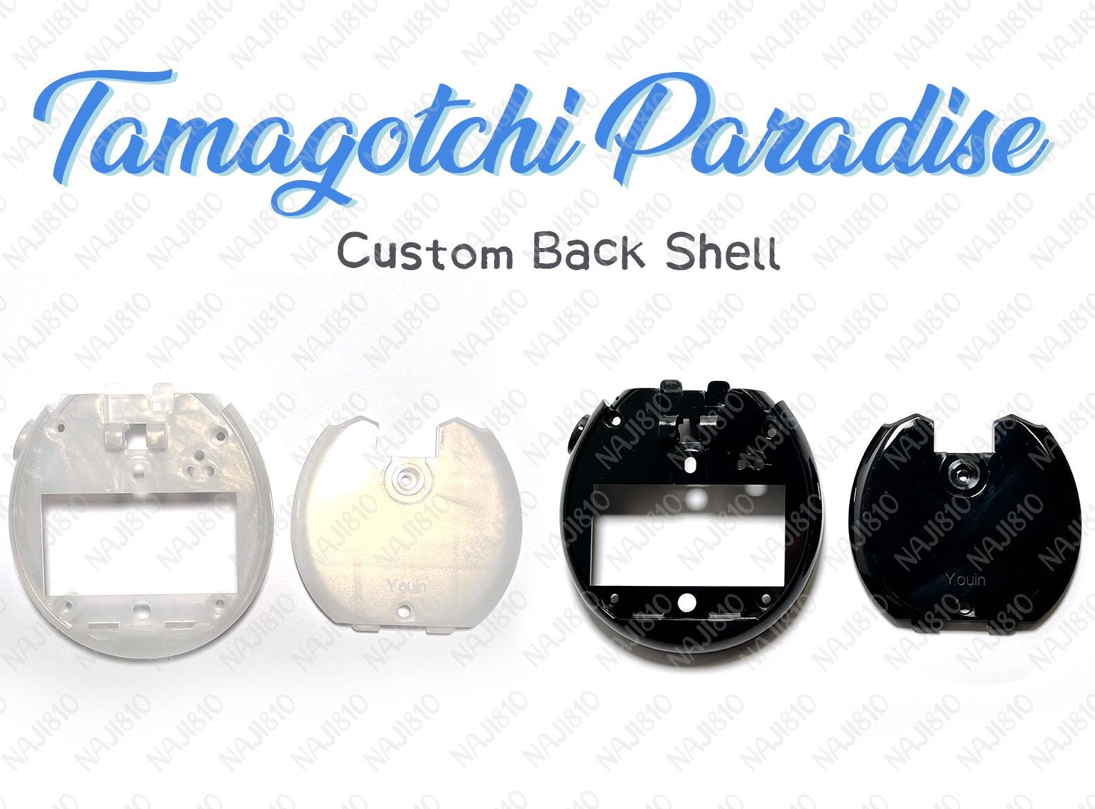 Tamagotchi Paradise Custom BACK SHELL / Transparent / Glitter