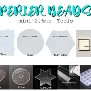 2,6 mm Mini koraliki Przezroczyste perforowane płyty/tacka do zbierania/folia do prasowania/komora/mała płytka- (koraliki Perler/koraliki Hama/koraliki Fuse)