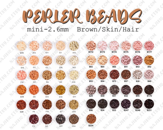 2.6mm Mini Beads Box Set - H-Series ( 15 Colors) High Quality Mini Beads -  (Perler Beads/Hama Beads/Fuse Beads)