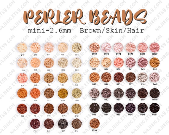 Mini cuentas de 2 6 mm de color de repuesto G marron Perler Beads Hama Beads Fuse Beads Etsy Mexico