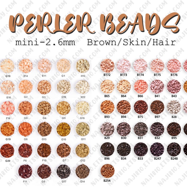 Recharge Mini Perles 2.6mm Couleur-G(Marron) - (Perles Perler/Perles Hama/Perles fusibles)